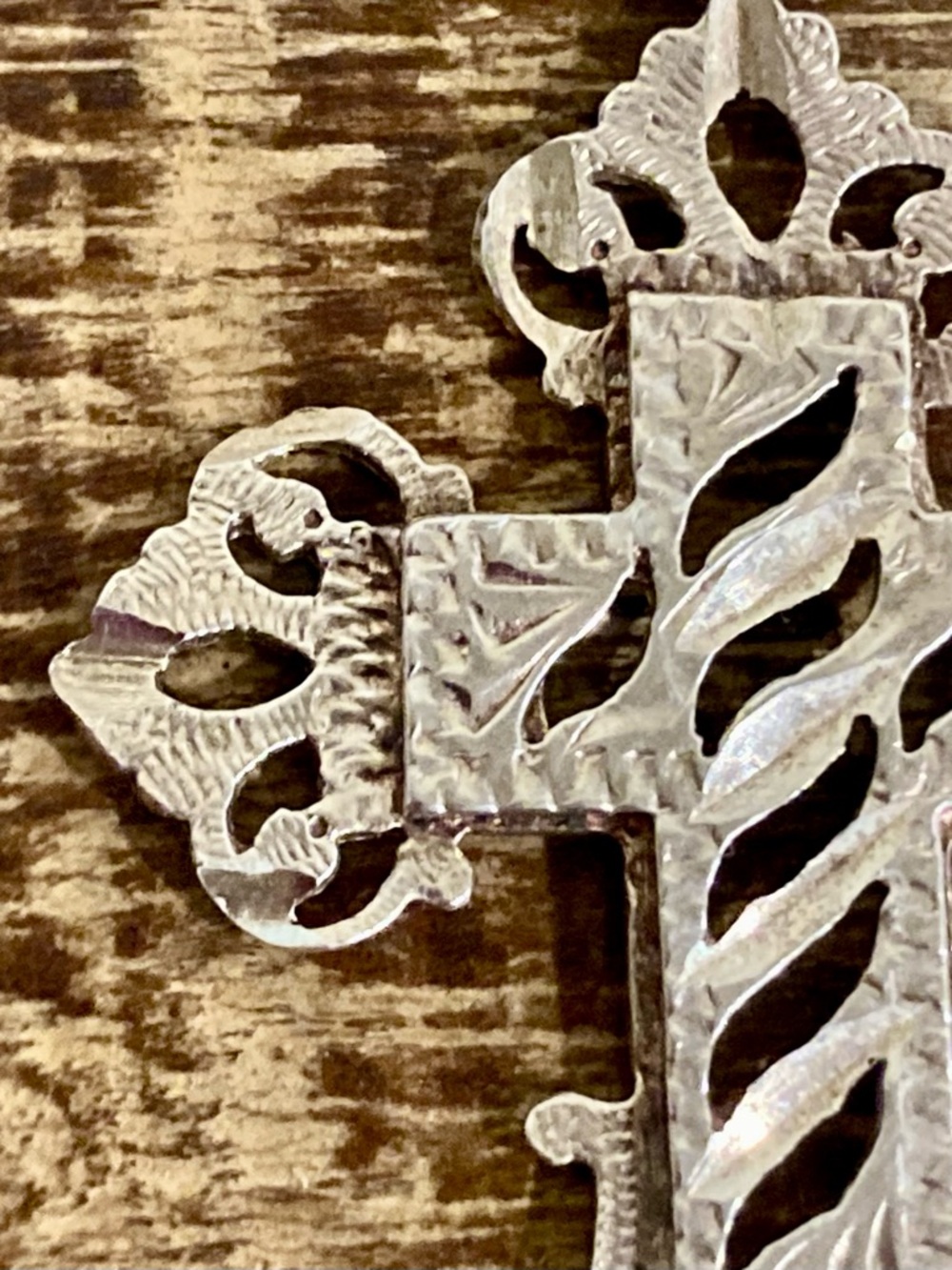 Sterling Silver Filigree Cross Pendant 2 1/8” - Picture 12 of 14